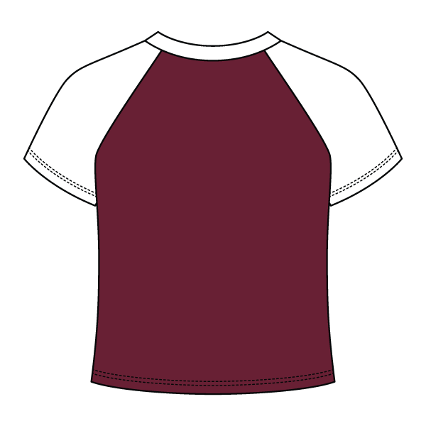Reverse Baseball Crop Tee