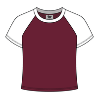 Reverse Baseball Crop Tee