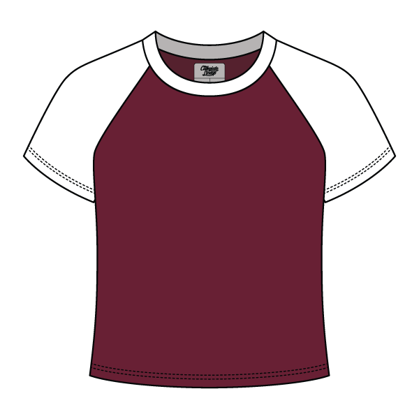 Reverse Baseball Crop Tee