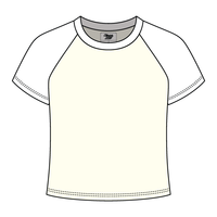 Reverse Baseball Crop Tee