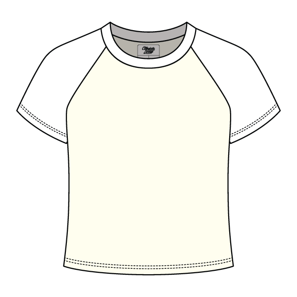 Reverse Baseball Crop Tee