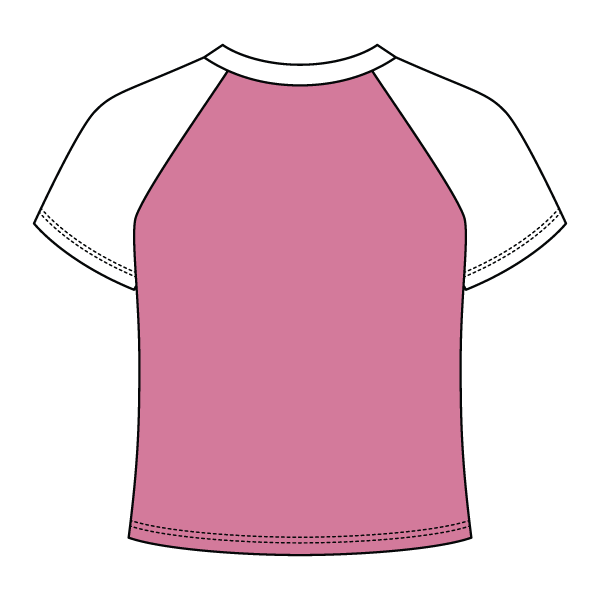 Reverse Baseball Crop Tee