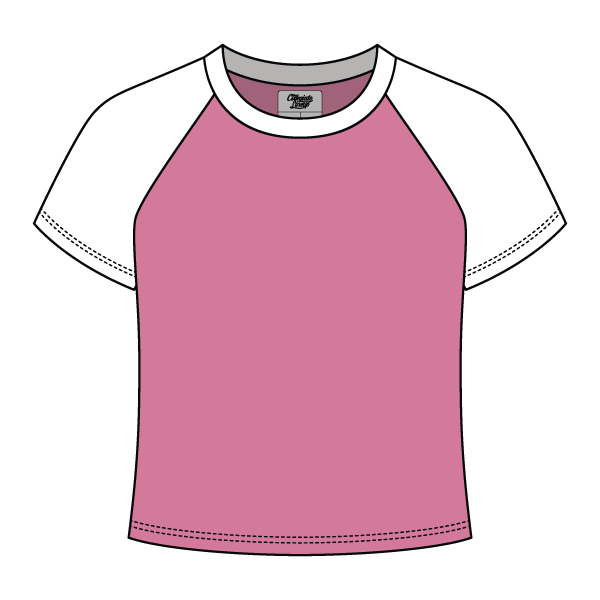 Reverse Baseball Crop Tee