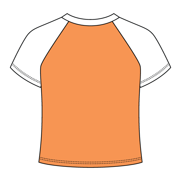 Reverse Baseball Crop Tee