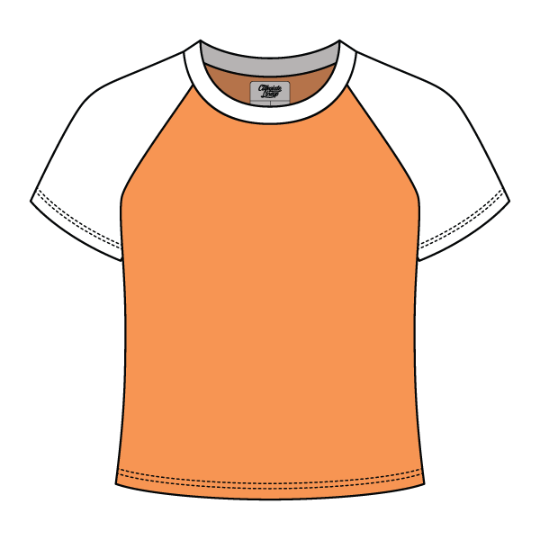 Reverse Baseball Crop Tee