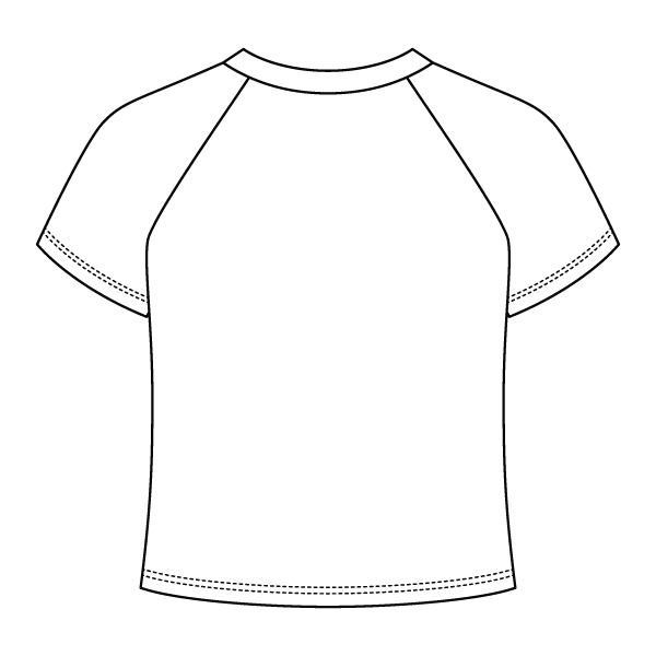Reverse Baseball Crop Tee