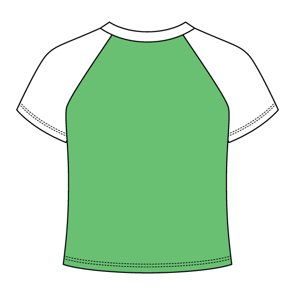 Reverse Baseball Crop Tee