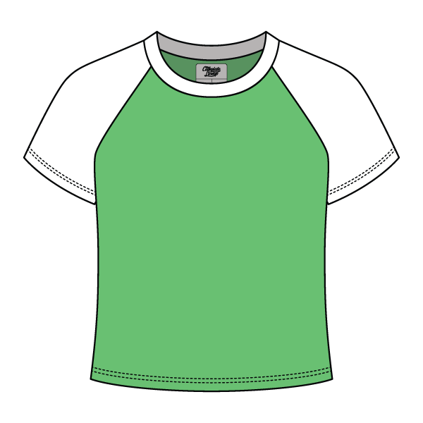 Reverse Baseball Crop Tee