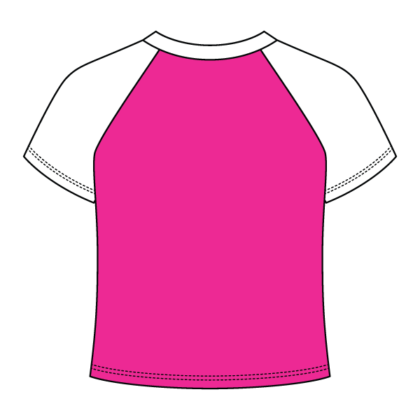 Reverse Baseball Crop Tee