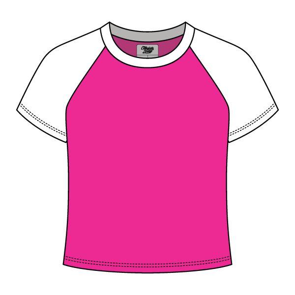 Reverse Baseball Crop Tee