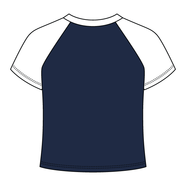 Reverse Baseball Crop Tee