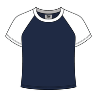 Reverse Baseball Crop Tee
