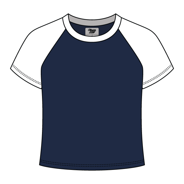 Reverse Baseball Crop Tee