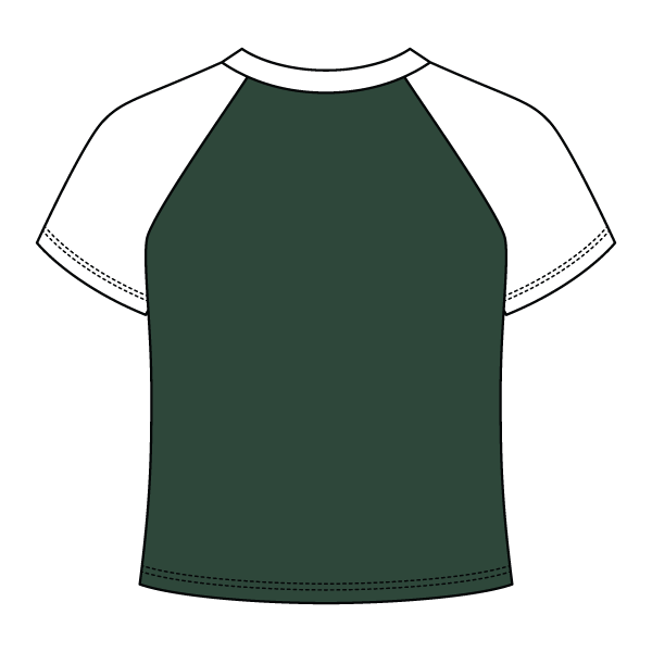 Reverse Baseball Crop Tee