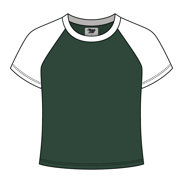 Reverse Baseball Crop Tee