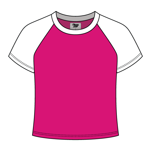 Reverse Baseball Crop Tee