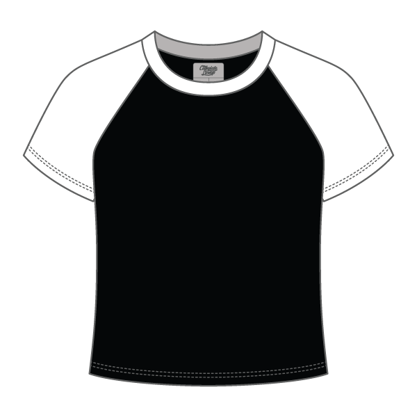 Reverse Baseball Crop Tee