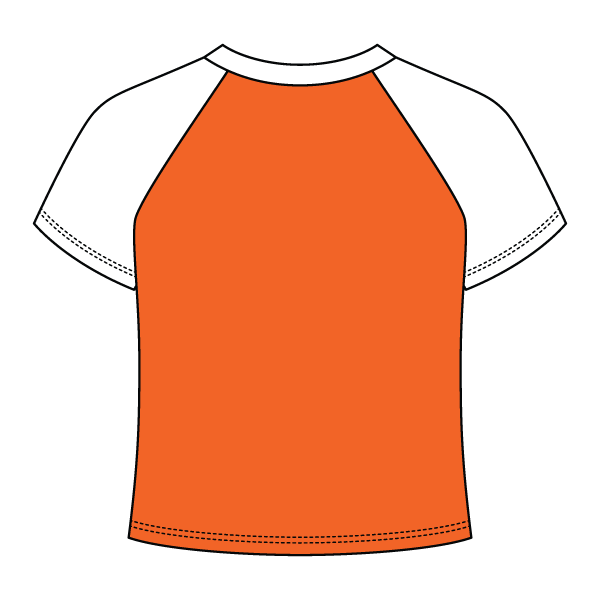 Reverse Baseball Crop Tee