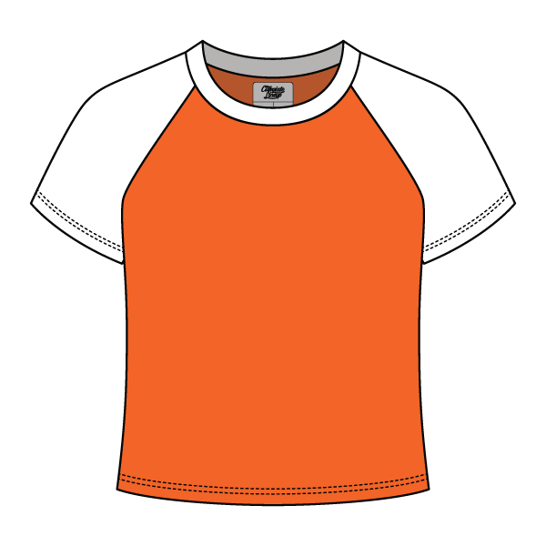 Reverse Baseball Crop Tee