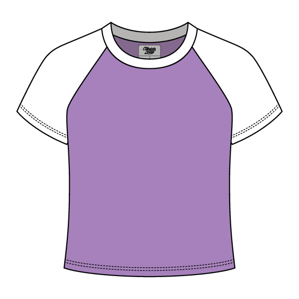 Reverse Baseball Crop Tee