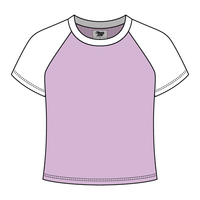 Reverse Baseball Crop Tee