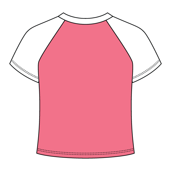 Reverse Baseball Crop Tee