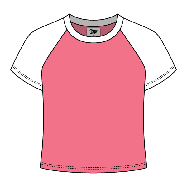 Reverse Baseball Crop Tee