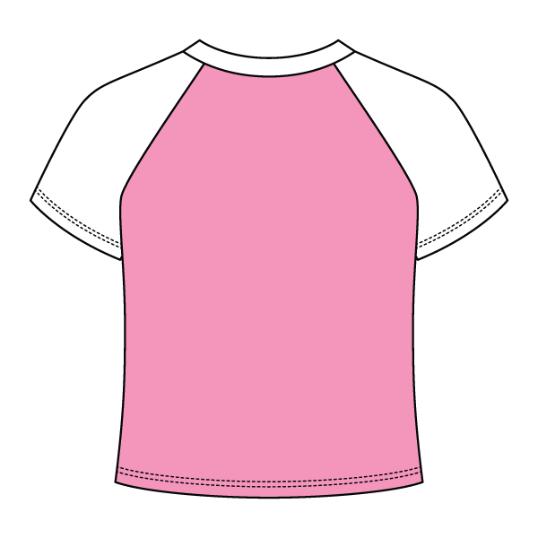 Reverse Baseball Crop Tee