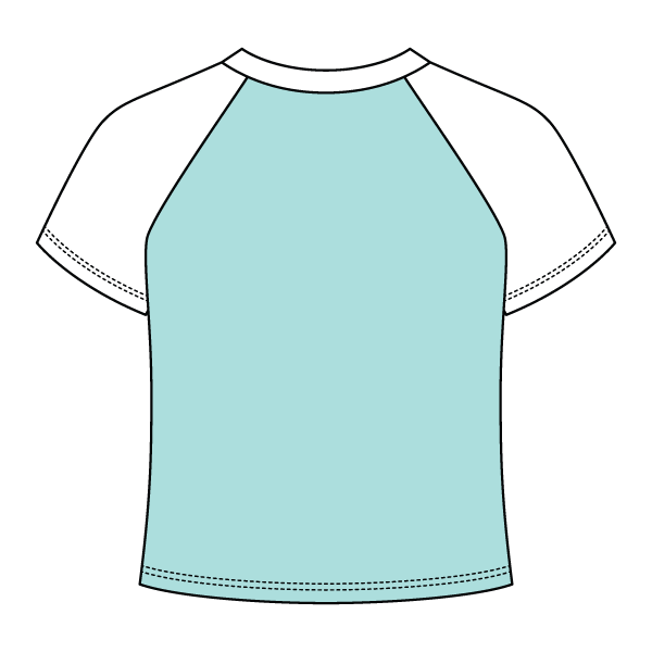 Reverse Baseball Crop Tee