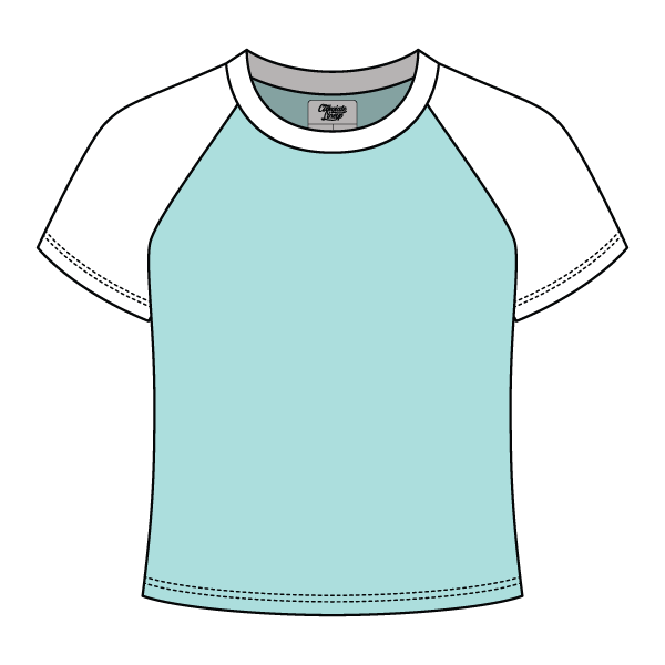 Reverse Baseball Crop Tee