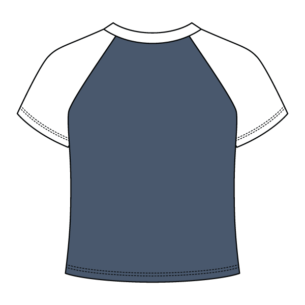 Reverse Baseball Crop Tee