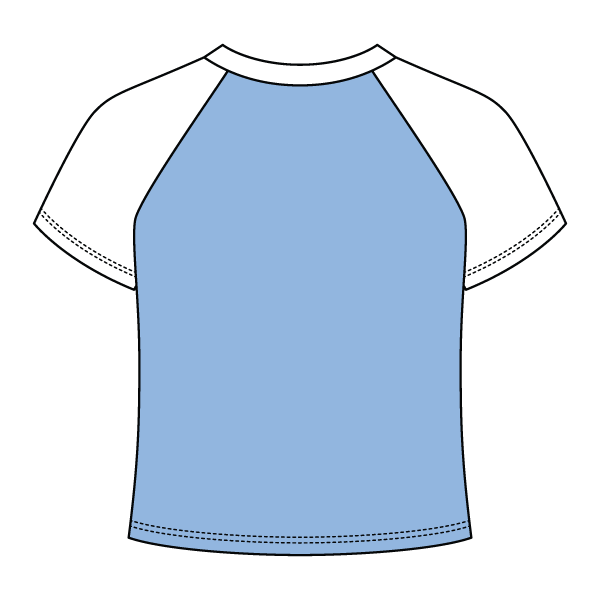 Reverse Baseball Crop Tee