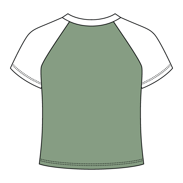 Reverse Baseball Crop Tee