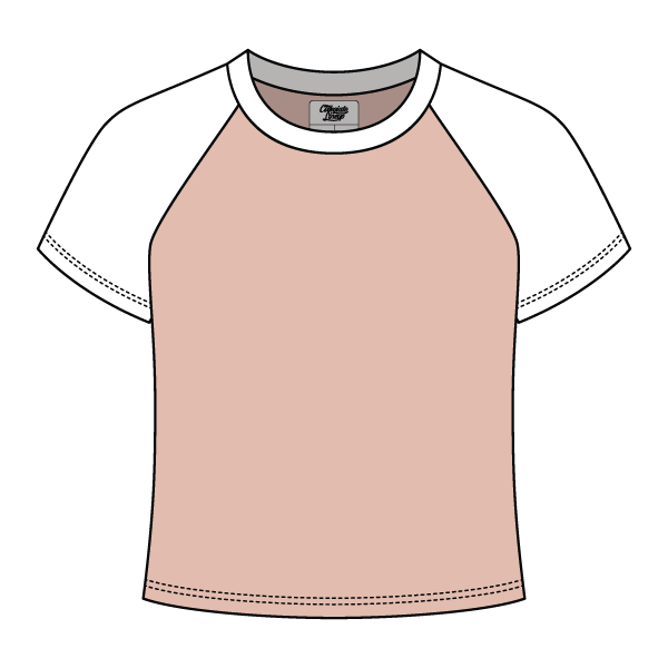 Reverse Baseball Crop Tee