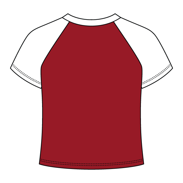 Reverse Baseball Crop Tee