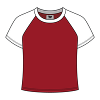 Reverse Baseball Crop Tee