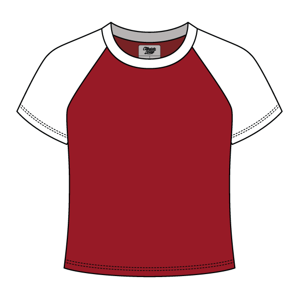 Reverse Baseball Crop Tee