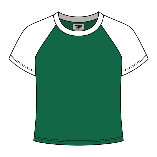 Reverse Baseball Crop Tee