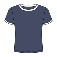 Ringer Long Crop Baby Tee - The Collegiate Lineup