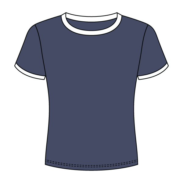 Ringer Long Crop Baby Tee - The Collegiate Lineup