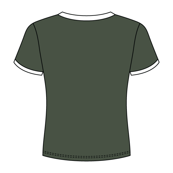 Ringer Long Crop Baby Tee - The Collegiate Lineup
