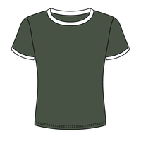Ringer Long Crop Baby Tee - The Collegiate Lineup