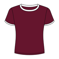 Ringer Long Crop Baby Tee - The Collegiate Lineup