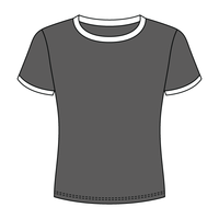 Ringer Long Crop Baby Tee - The Collegiate Lineup