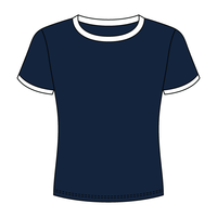 Ringer Long Crop Baby Tee - The Collegiate Lineup