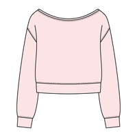Daydream Off Shoulder Sweatshirt Cropped - The Collegiate Lineup