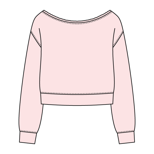 Daydream Off Shoulder Sweatshirt Cropped - The Collegiate Lineup