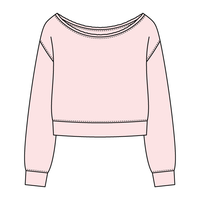 Daydream Off Shoulder Sweatshirt Cropped - The Collegiate Lineup