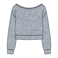 Daydream Off Shoulder Sweatshirt Cropped - The Collegiate Lineup