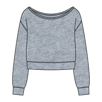 Daydream Off Shoulder Sweatshirt Cropped - The Collegiate Lineup